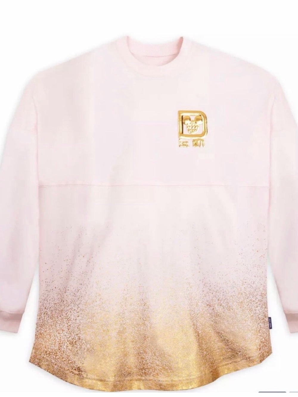 Light Pink Long Sleeve Spirit Jersey with Gold Ombre Detail